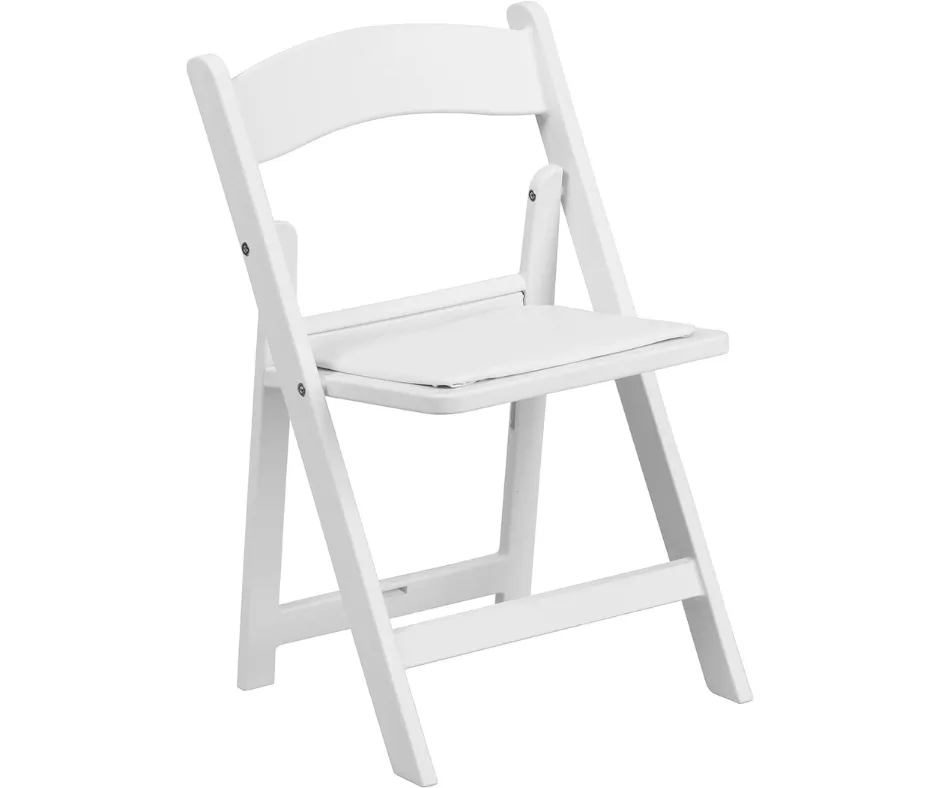 Kids White Padded Chair